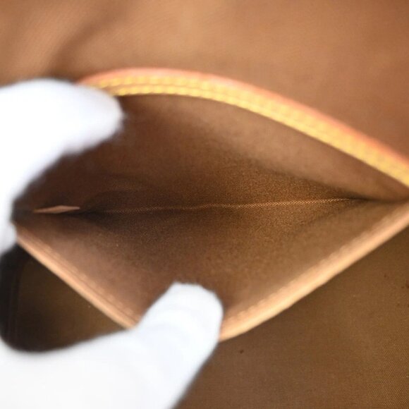 LOUIS VUITTON LV Logo Alma Hand Bag Monogram Leather Brown France M51130 85EF171 - Picture 11 of 16